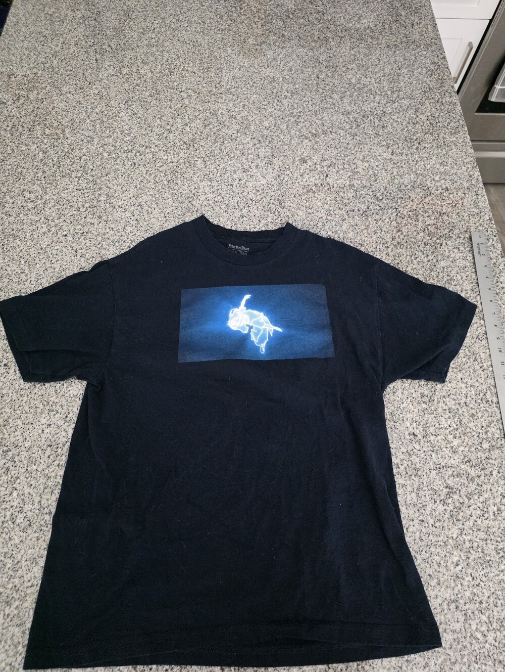 Pre-owned Attack On Titan X Color Bars Final Season Tee In Navy. Men's Large